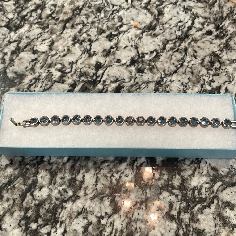 Touchstone Crystal Vintage Denim Blue Ice Bracelet